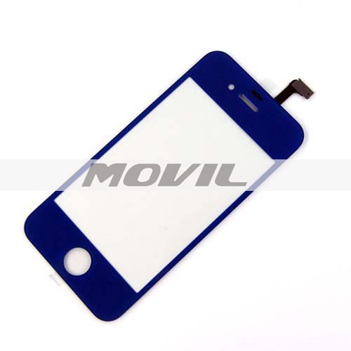Multicolour LCD Front Touch Screen Glass Lens Flex Cable Digitizer Replacement for iPhone 4S (Blue)